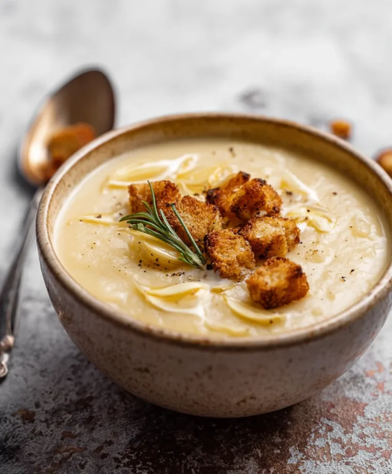 Creamy Vegan Roasted Garlic Potato Soup – Easy Recipe