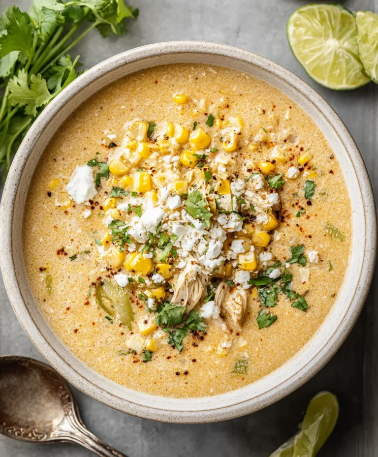 Spicy Mexican Street Corn Soup Recipe- Easy & Delicious
