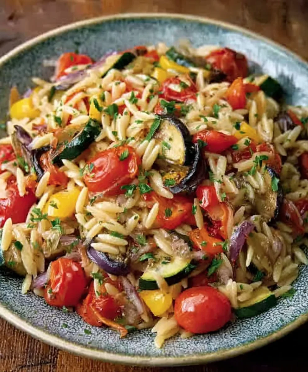 Roasted Vegetable Orzo - Healthy & Delicious Meal