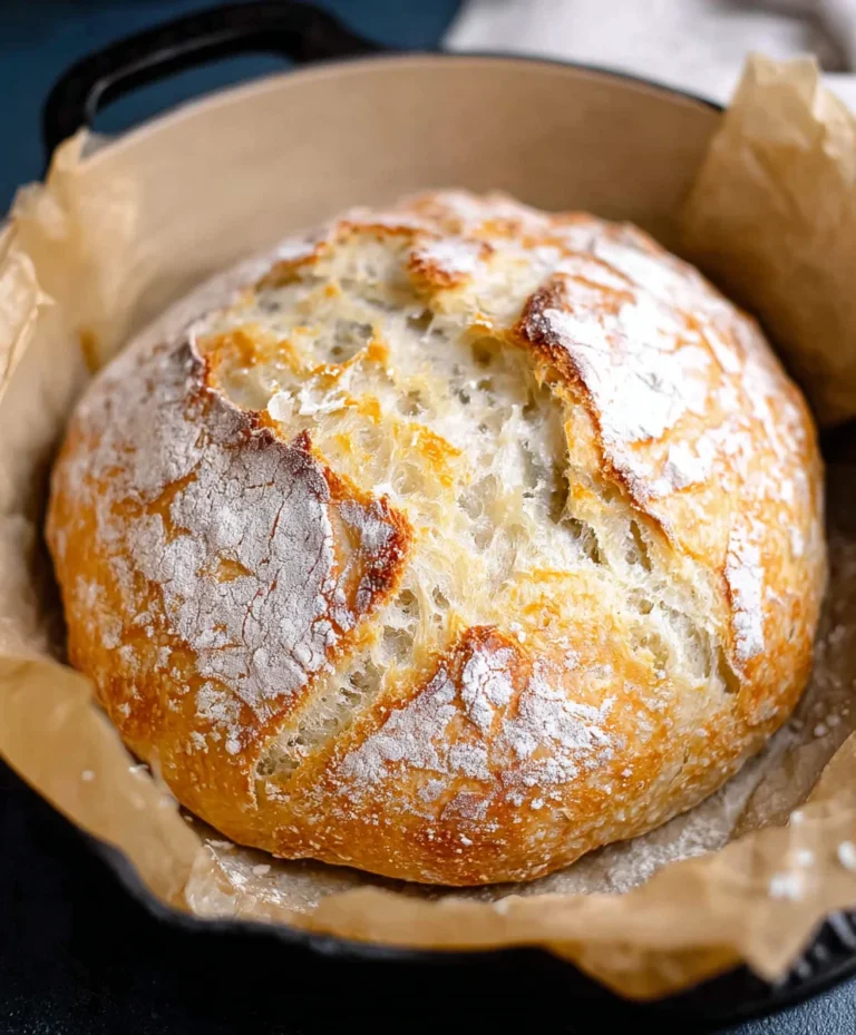 Easy Dutch Oven No Knead Crusty Bread Recipe