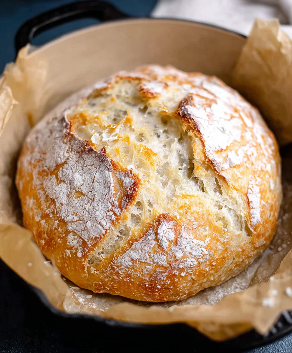 Easy Dutch Oven No Knead Crusty Bread Recipe