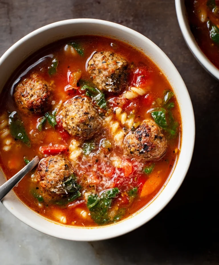 Hearty Beef Meatball Soup-Easy Italian Comfort Food