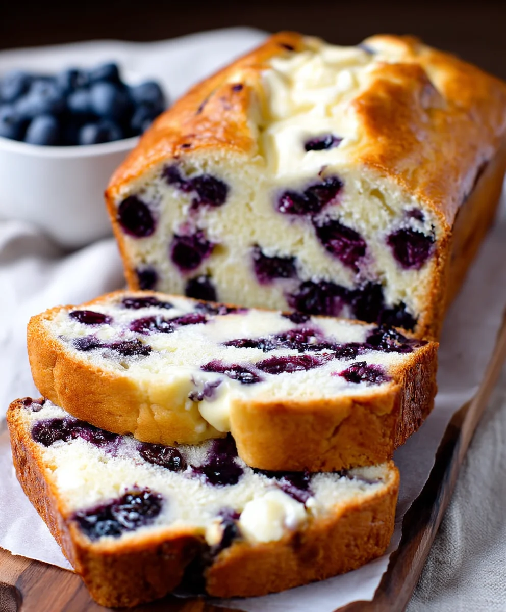 Blueberry Cream Cheese Bread-Easy & Delicious Bake