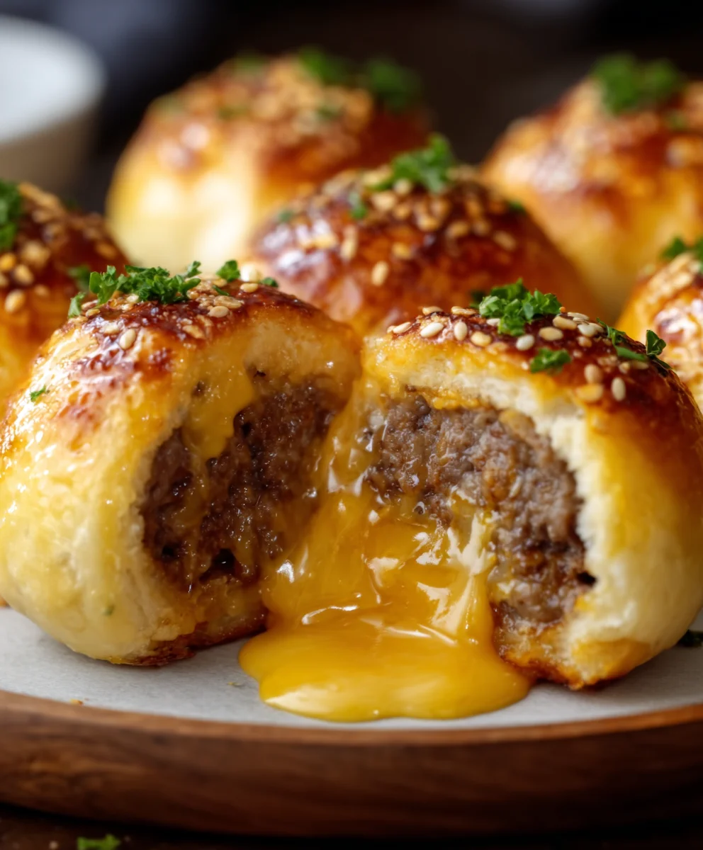 Garlic Parmesan Cheeseburger Bombs Easy Recipe