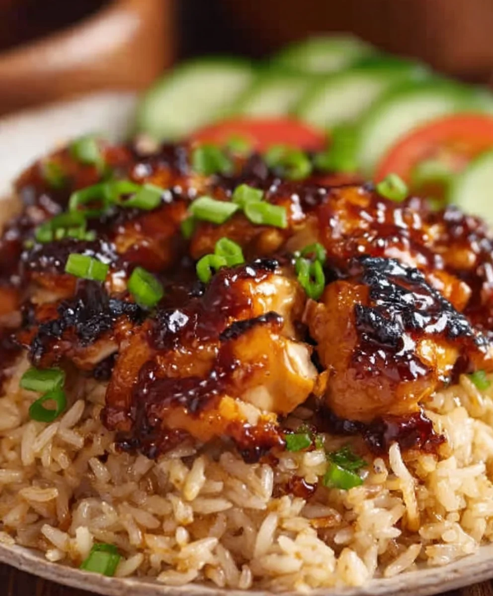 Honey BBQ Chicken Rice-Easy Weeknight Meal