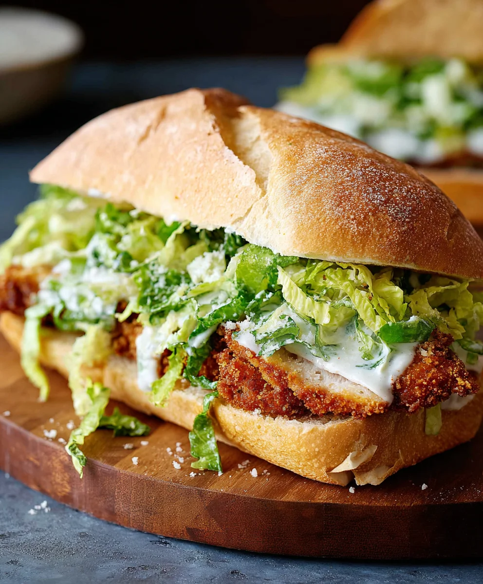 Crispy Chicken Caesar Sandwich - Easy & Delicious Recipe