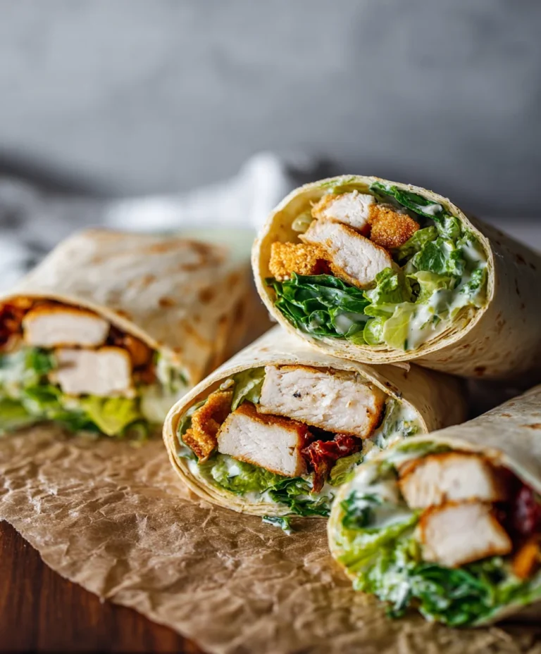 Easy Chicken Caesar Wraps- Quick & Delicious Meal