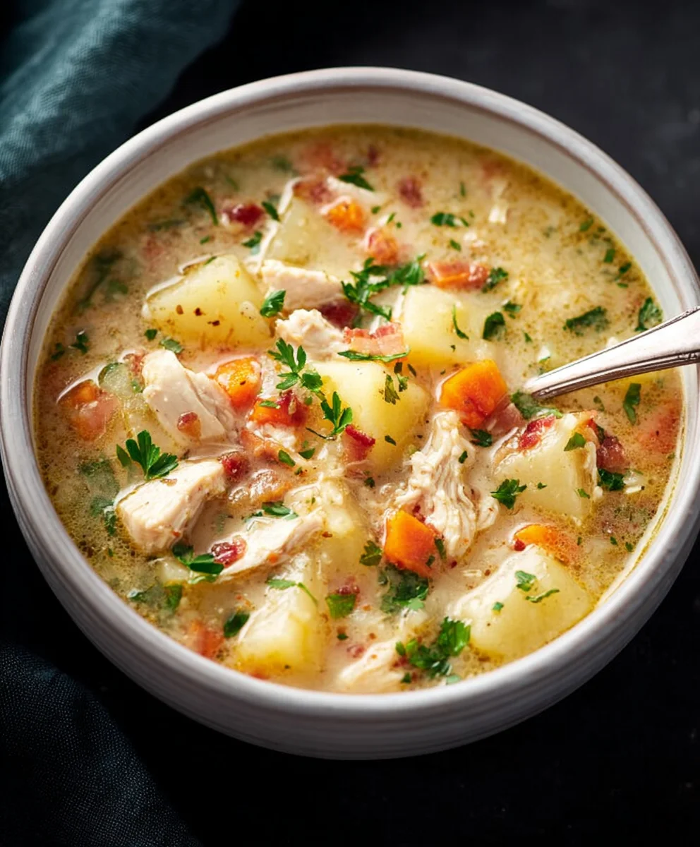 Hearty Chicken Potato Soup - Easy Comfort Food Recipe
