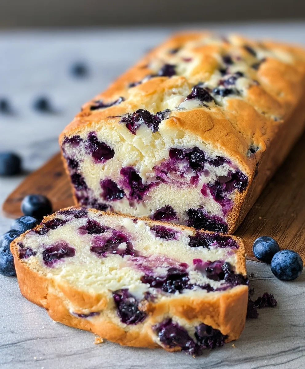 Blueberry Cream Cheese Bread- Easy Delicious Quick Recipe