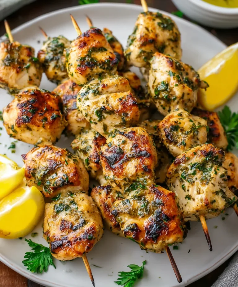 Lemon Herb Beef Skewers- Easy Grilled Flavor