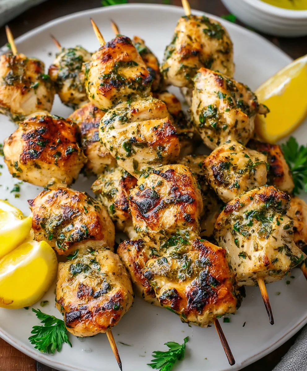 Lemon Herb Beef Skewers- Easy Grilled Flavor