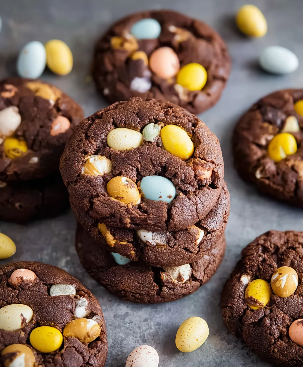 Mini Egg Brownie Cookies - Delicious Chocolate Treats
