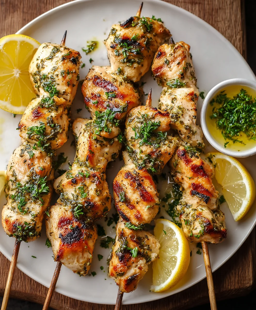 Lemon Herb Beef Skewers- Easy Grilled Flavor