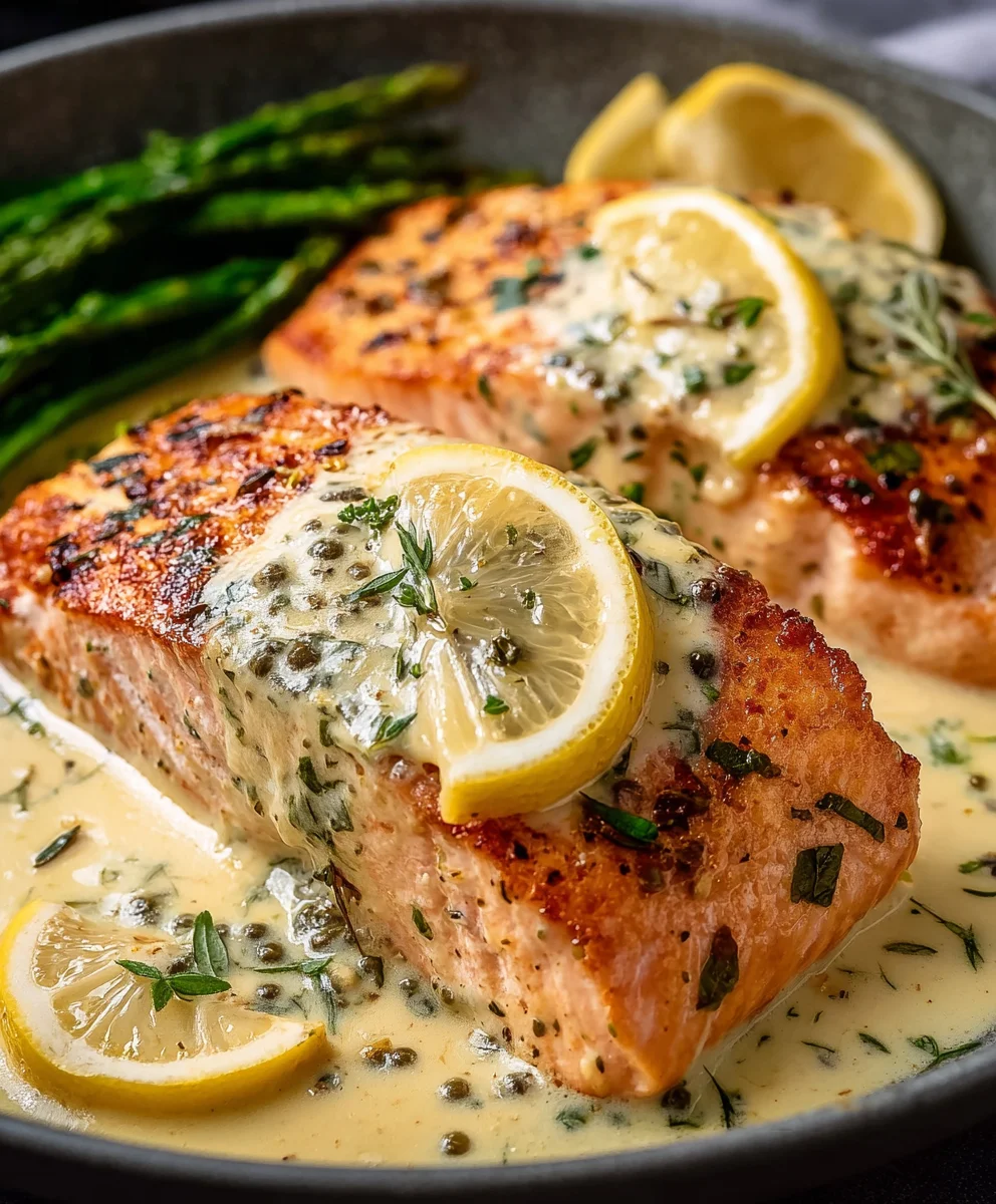 Creamy Lemon Butter Salmon-Quick & Easy Dinner