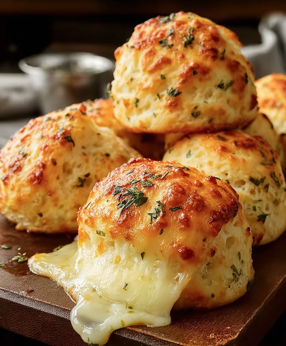 Cheesy Biscuit Bliss-Easy Homemade Cheese Stuffed Biscuits