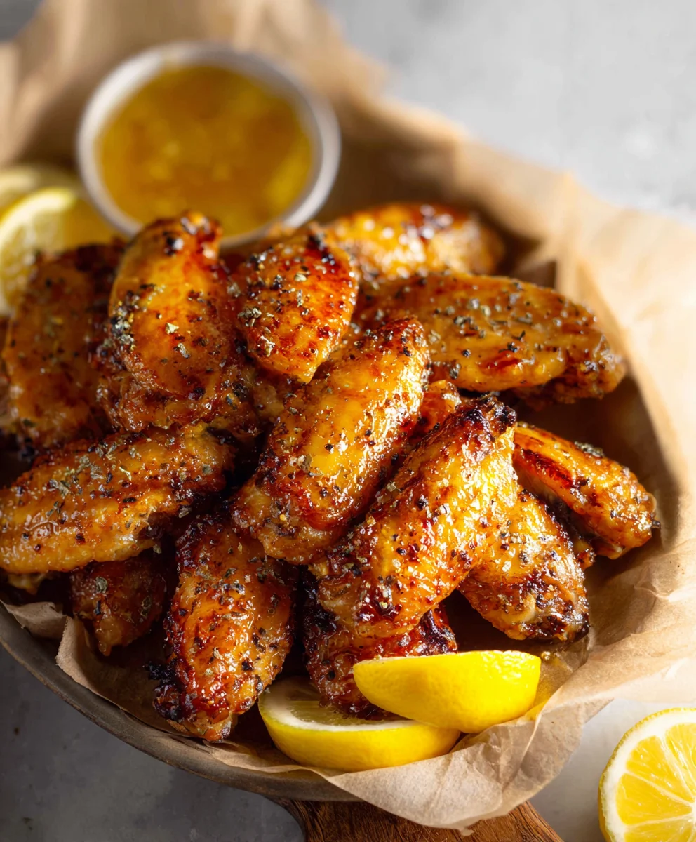 Honey Lemon Pepper Beef Wings Recipe