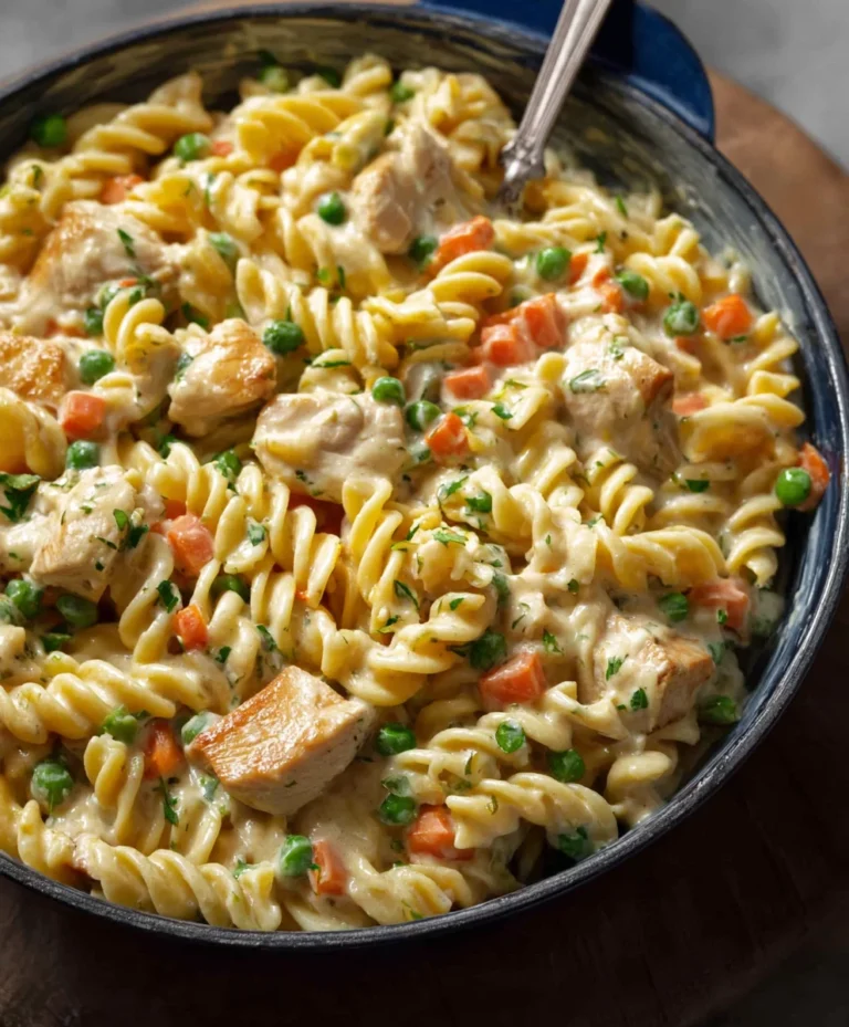 Easy Chicken Pot Pie Pasta Quick Dinner Recipe