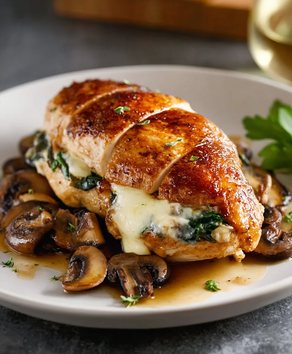 Easy Mushroom Stuffed Chicken Breast Recipe
