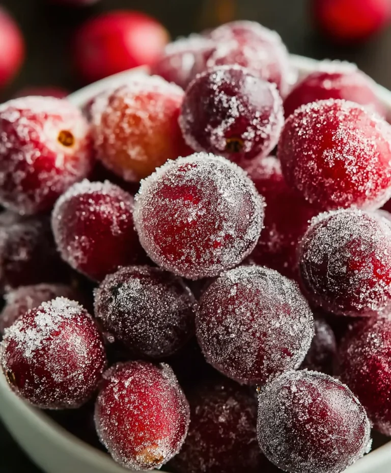 Easy Sugared Cranberries-Festive Garnish & Treat