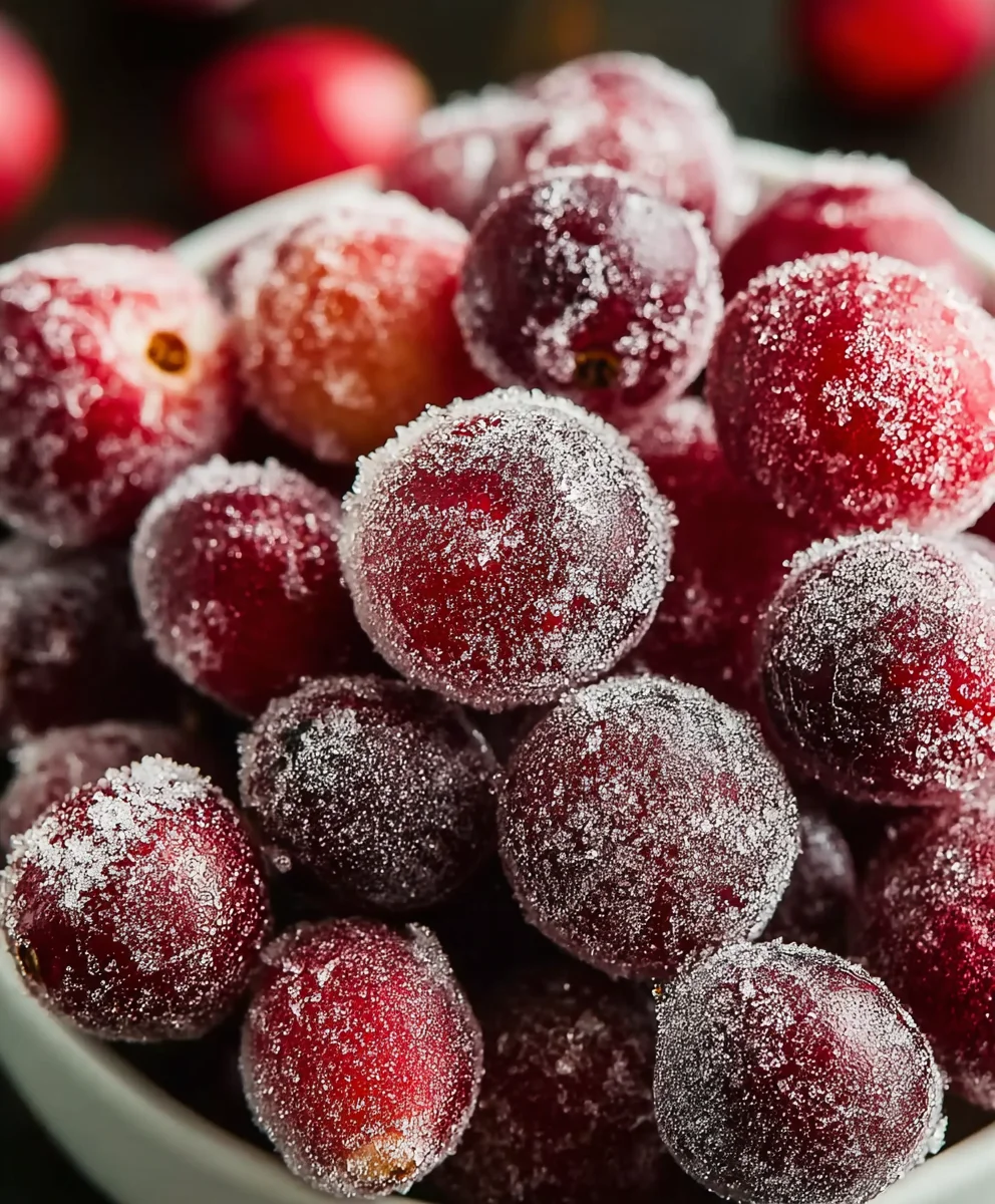 Easy Sugared Cranberries-Festive Garnish & Treat