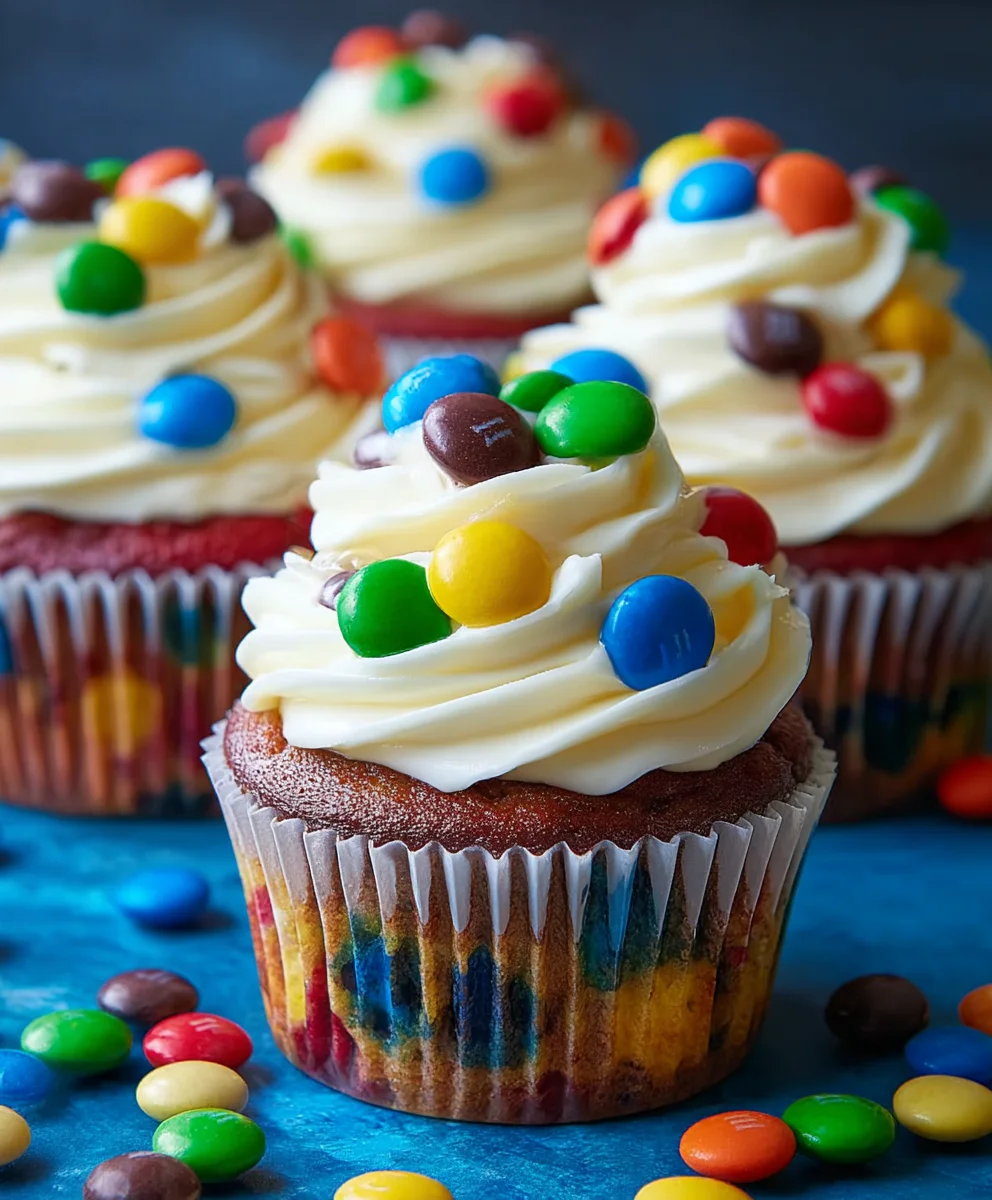 Fun M&M Cupcakes - Easy Recipe