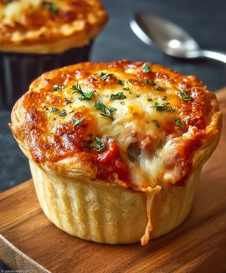 Easy Beef Pizza Pot Pies Recipe-Dinner Delight