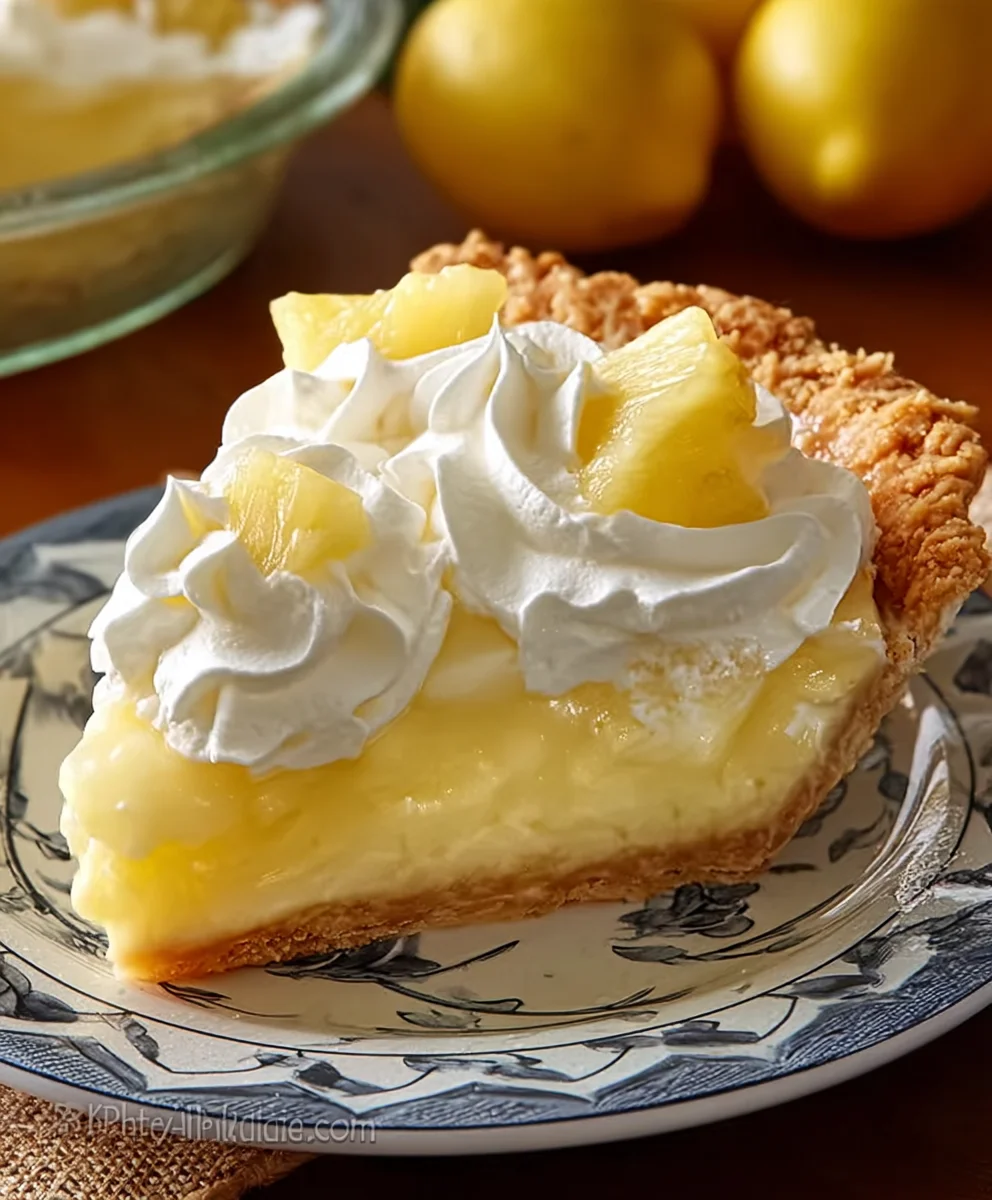 Creamy Pineapple Pie- Easy Refreshing Dessert