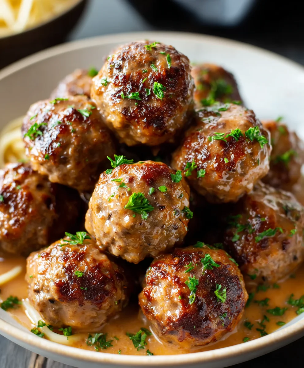 Beef and Apple Meatballs-Sweet Savory Flavor