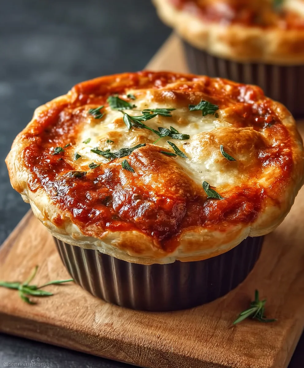 Easy Beef Pizza Pot Pies Recipe-Dinner Delight