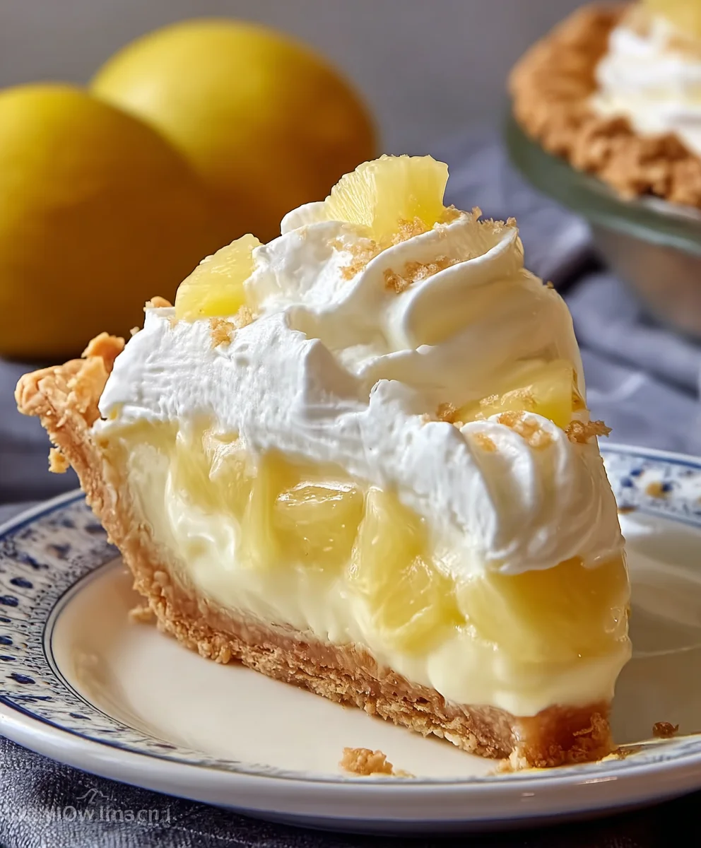 Creamy Pineapple Pie- Easy Refreshing Dessert