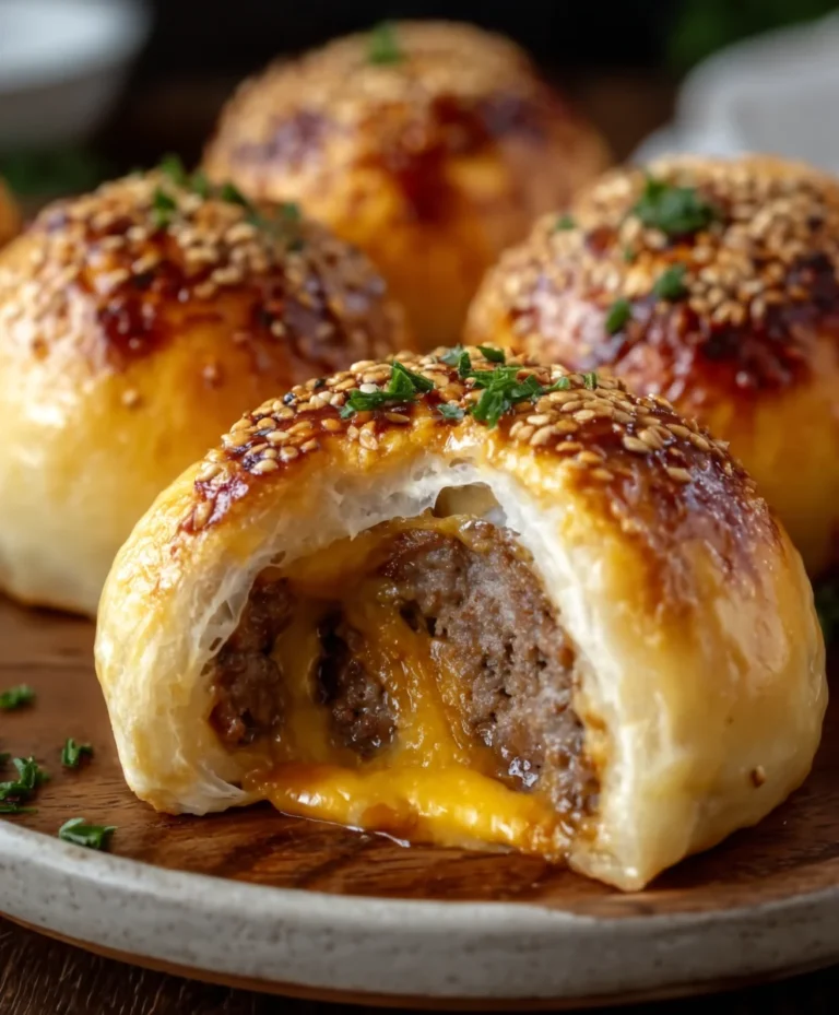 Garlic Parmesan Cheeseburger Bombs Easy Recipe