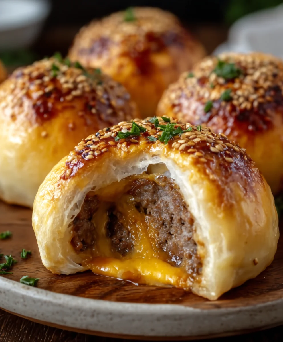 Garlic Parmesan Cheeseburger Bombs Easy Recipe