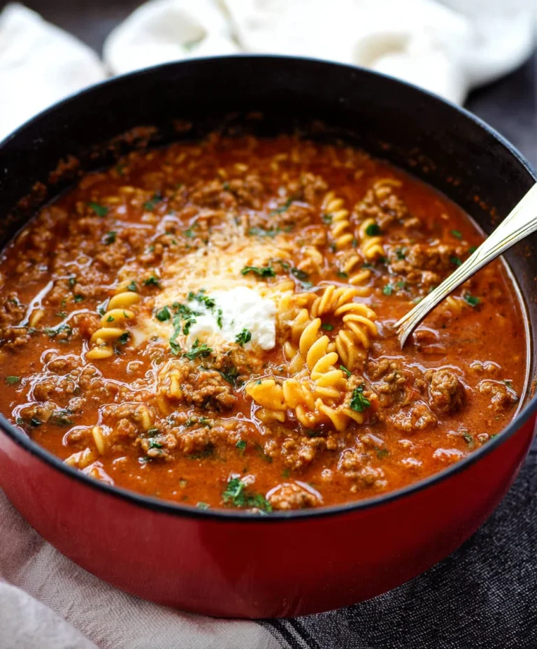 Easy Lasagna Soup – Hearty Beef Flavor