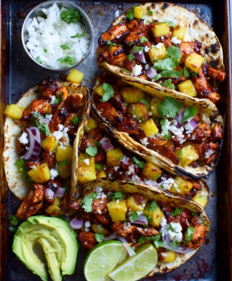 Easy Chicken Pineapple Tacos-Dinner Done Fast