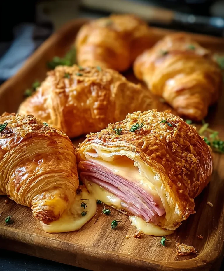 Beef Beef Ham Cheese Croissants Baked Delicious Recipe