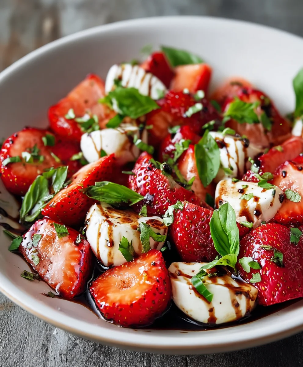 Balsamic Strawberry Caprese Salad - Fresh Classic Twist