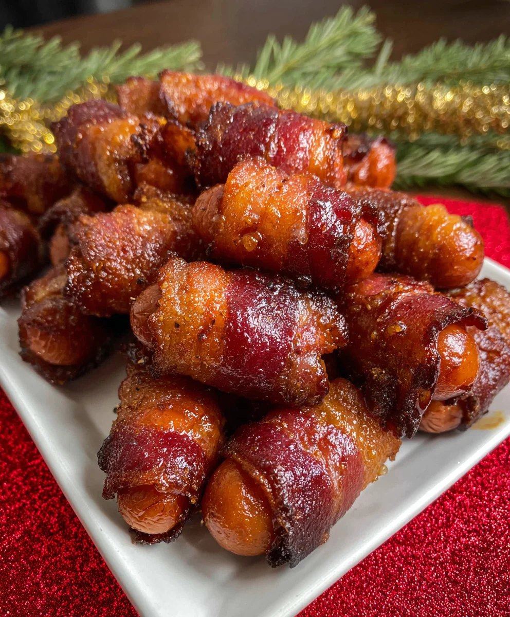 Beef Beef Bacon Wrapped Little Smokies - Easy Appetizer