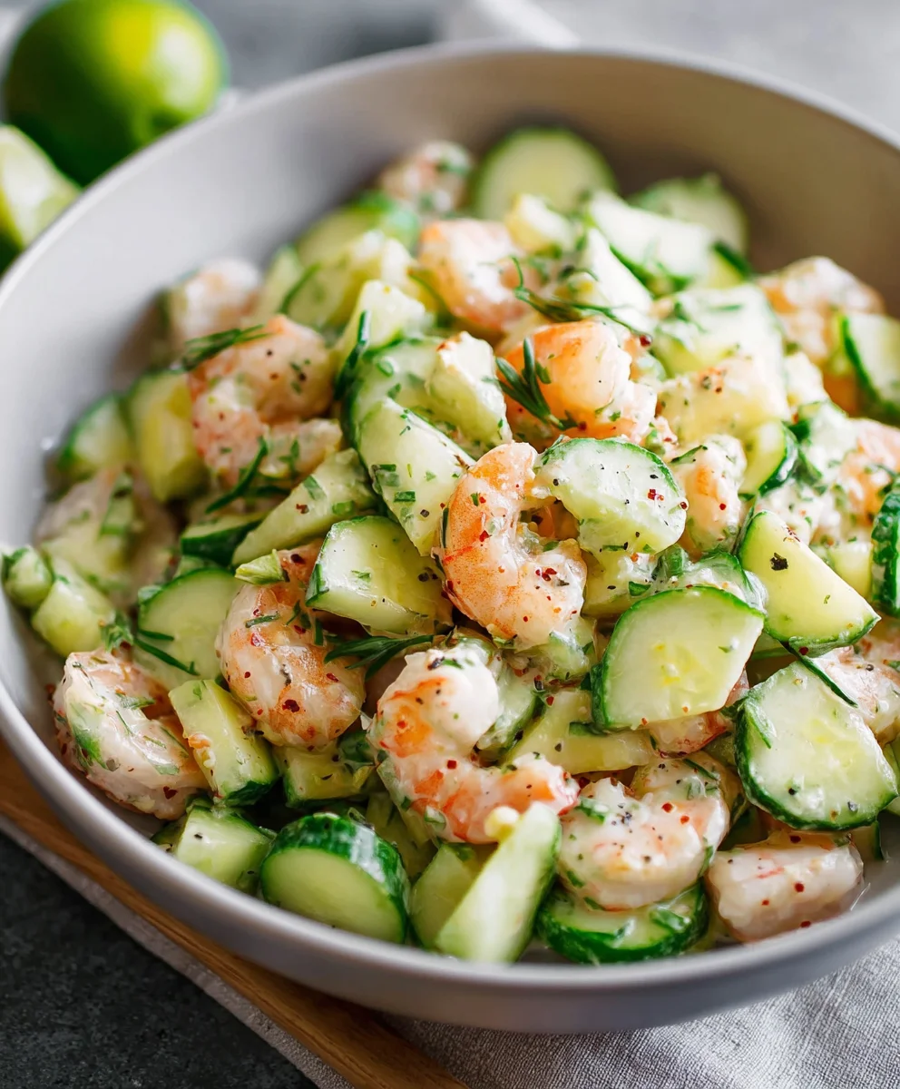 Quick Cucumber Shrimp Salad Recipe- Fresh & Flavorful