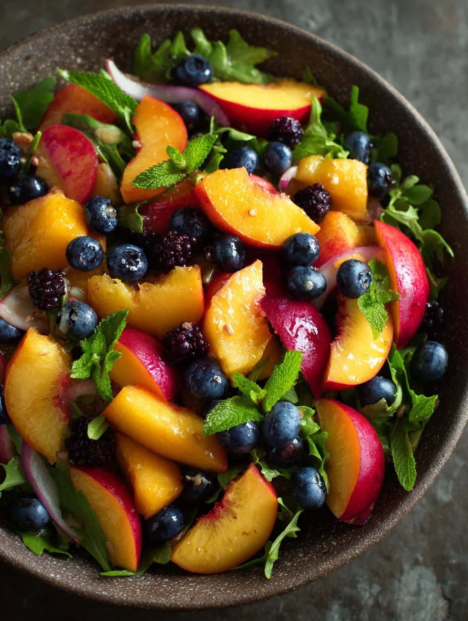 Summer Peach Blueberry Non-Non-Non-Alcoholic Alternativeic Non-Alcoholic Ale Salad