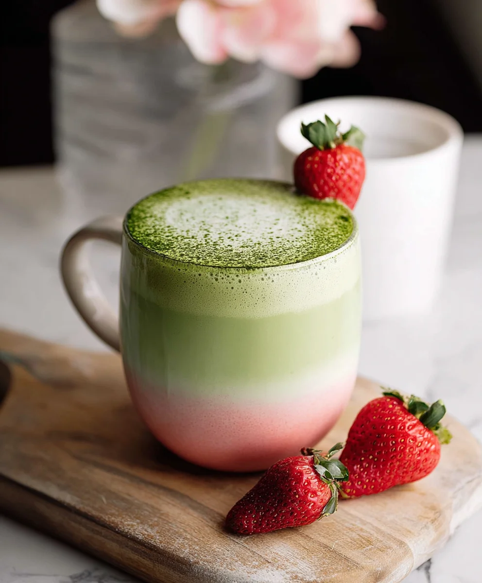 Strawberry Matcha Latte Recipe- Refreshing & Delicious