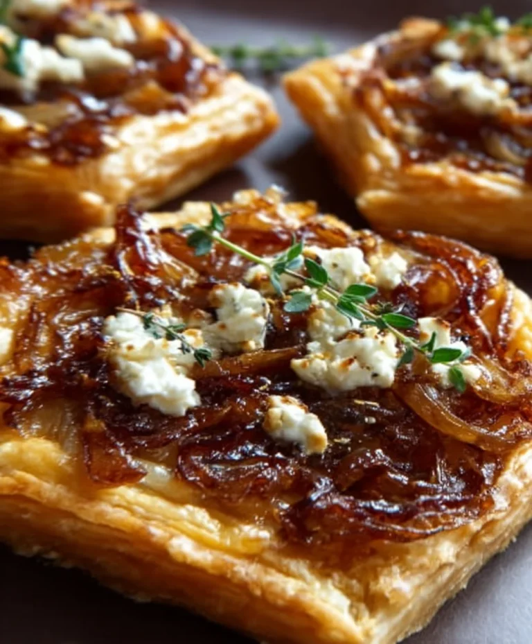 Caramelized Onion Goat Cheese Tarts- Easy Recipe