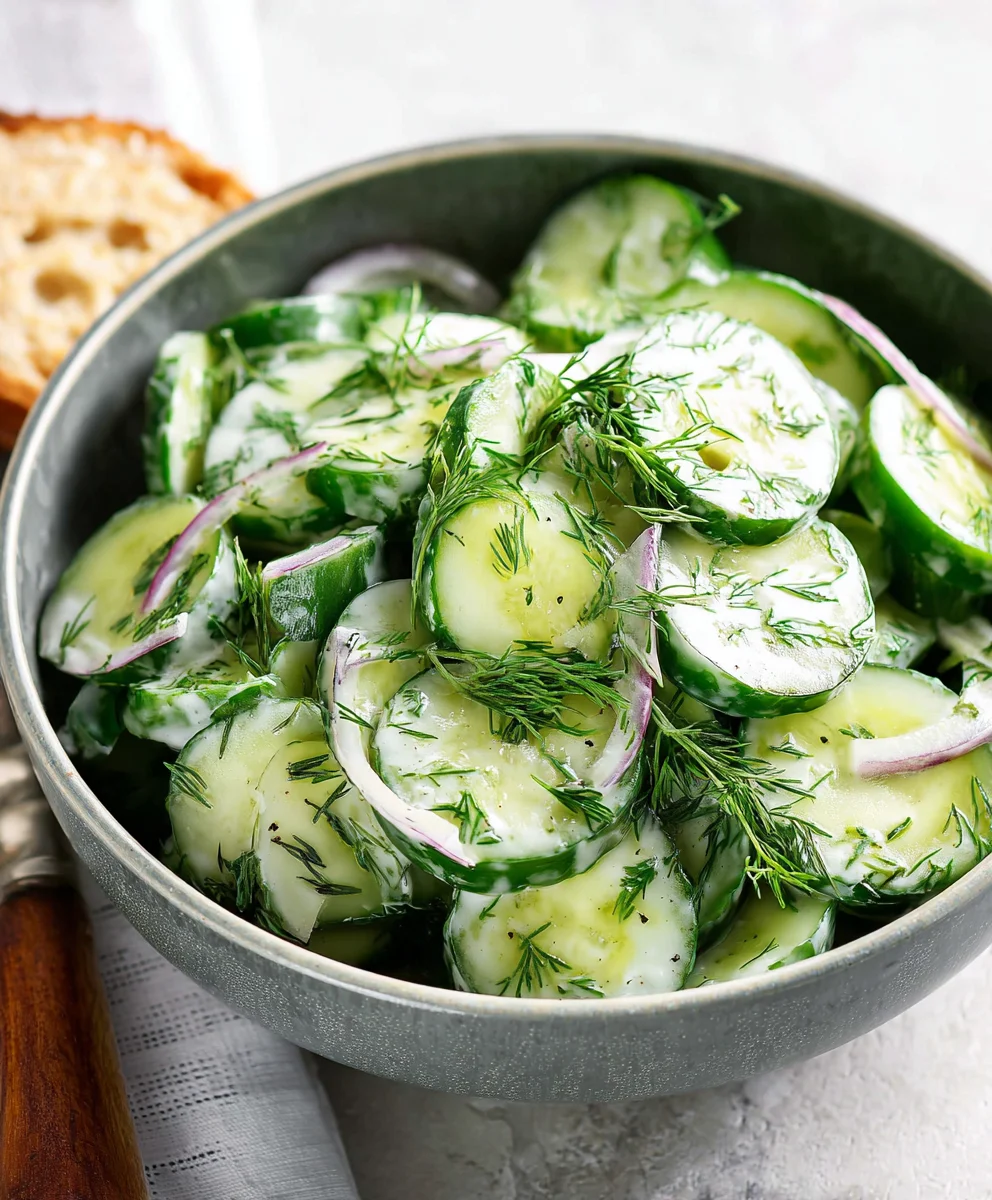 Refreshing Cucumber Dill Salad - Easy Recipe