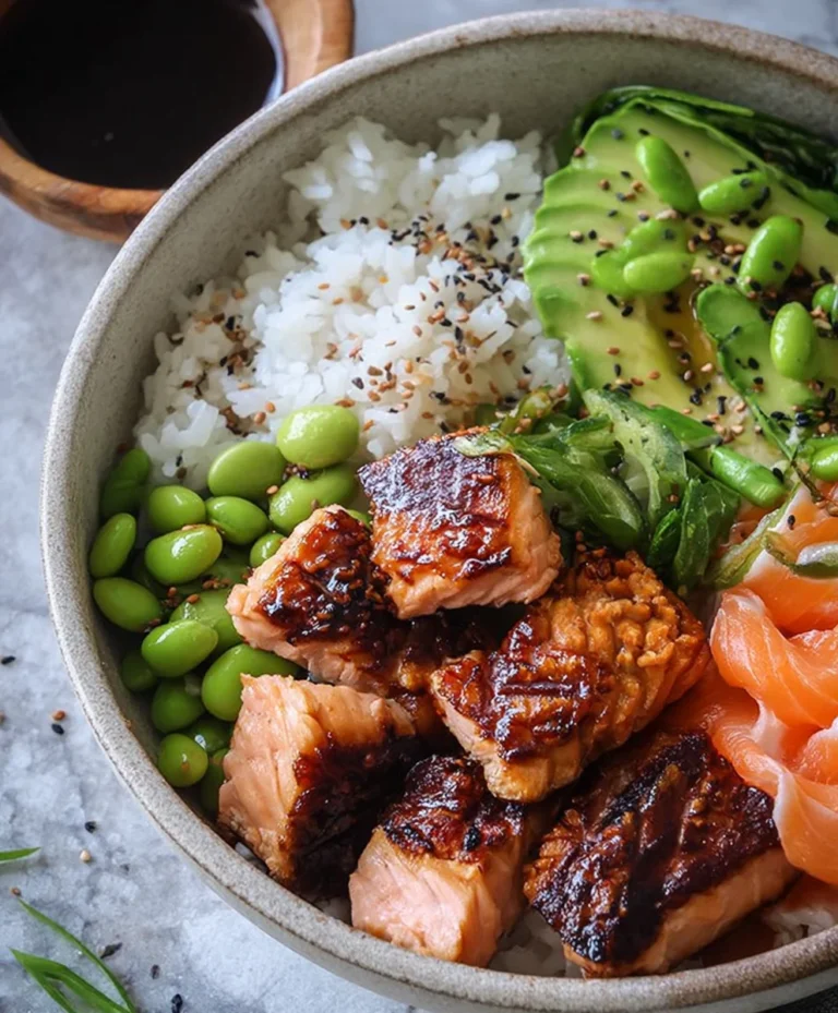 Gluten-Free Teriyaki Salmon Sushi Bowl Recipe