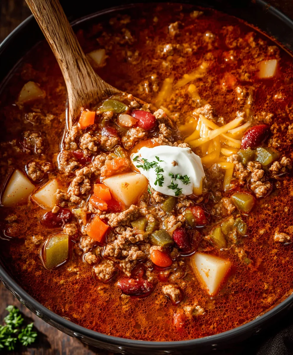 Hearty Cowboy Beef Soup Recipe - Easy Comfort Food