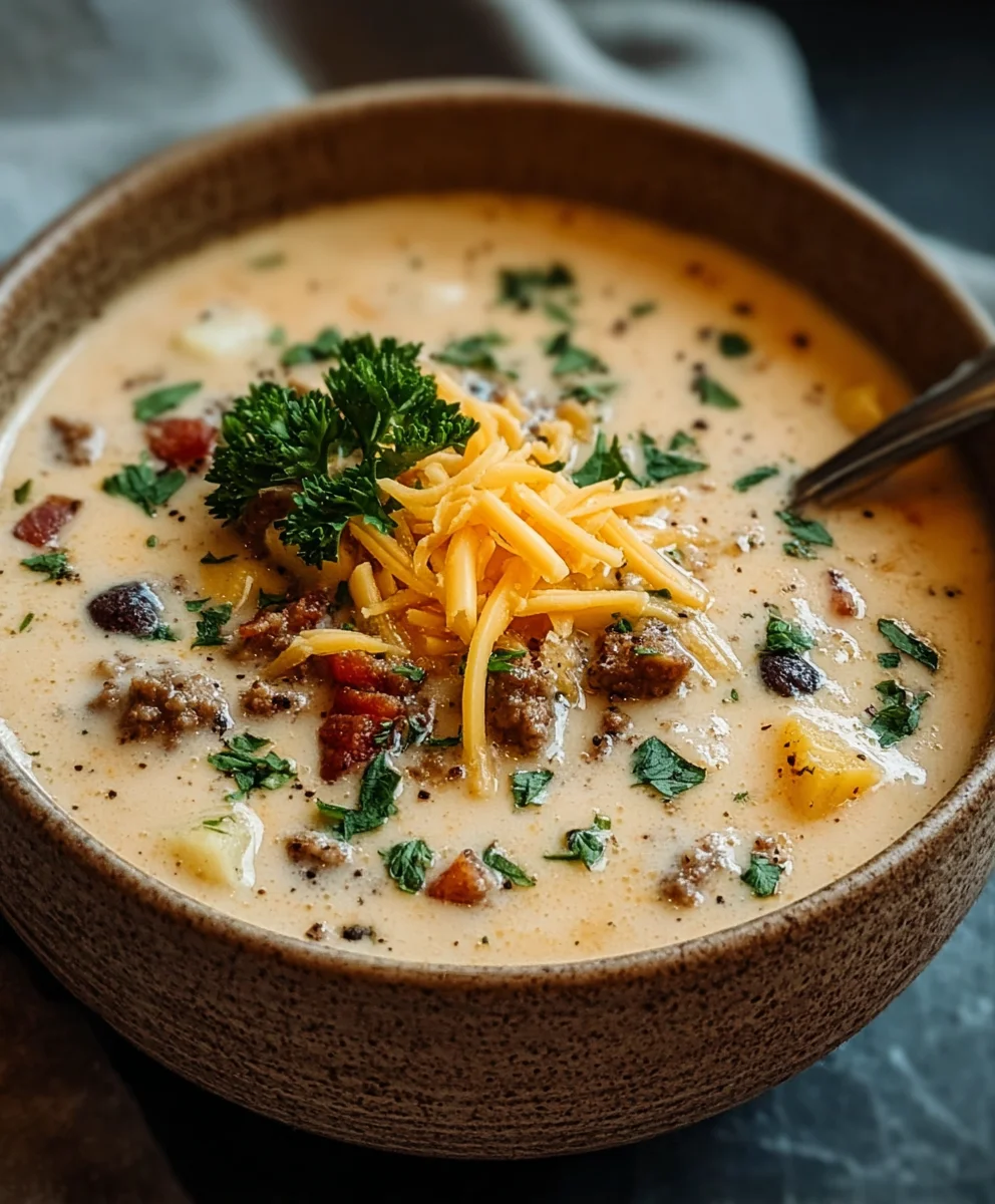 Creamy Beef Cowboy Soup- Cozy Weeknight Meal