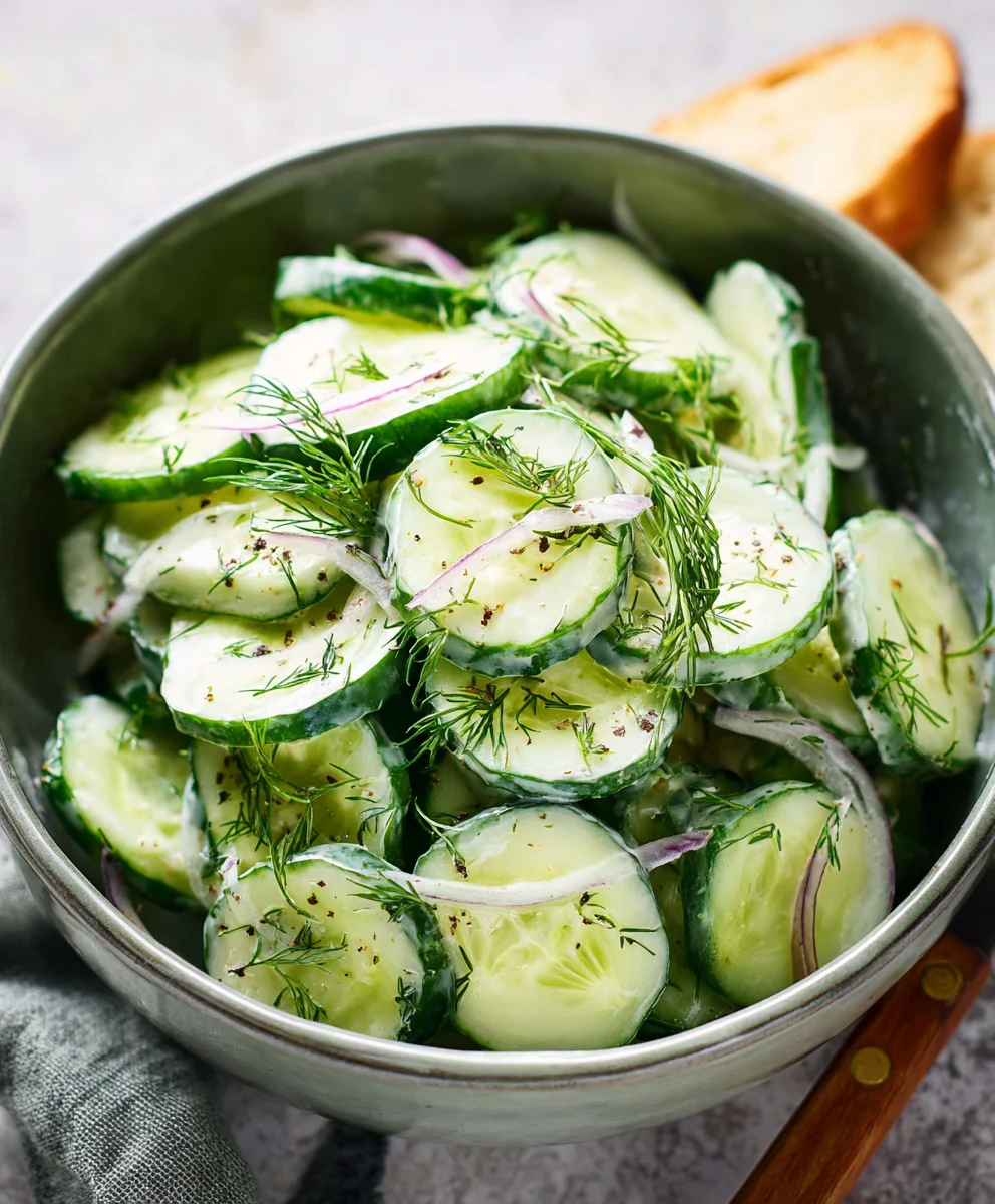 Refreshing Cucumber Dill Salad - Easy Recipe