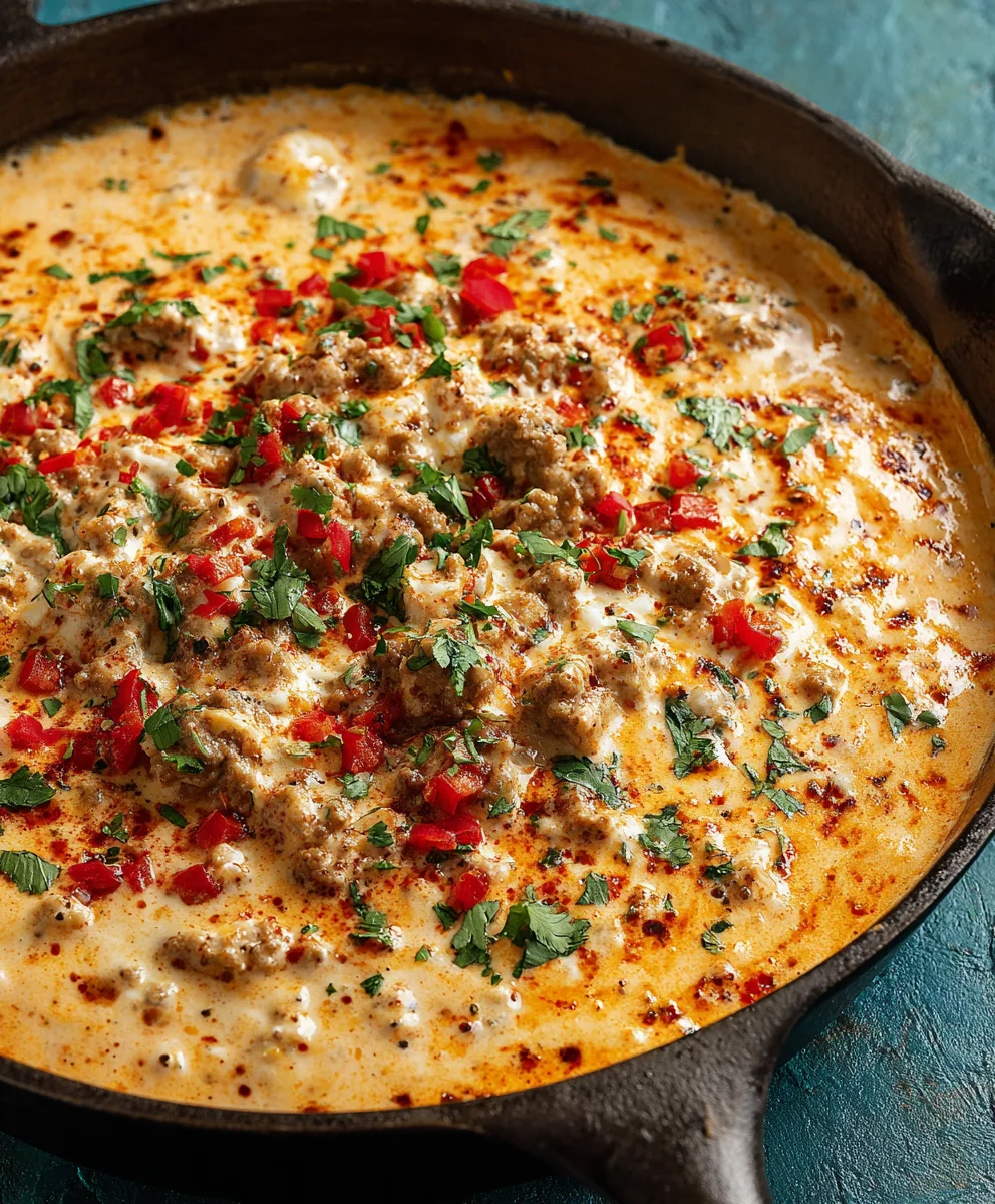 Spicy Cowboy Queso Dip - Easy Beef Recipe