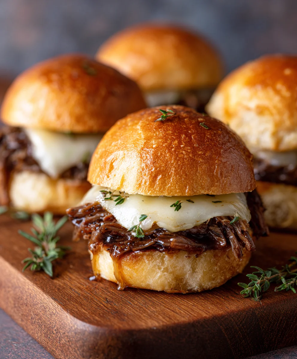 Easy French Dip Sliders - Flavorful Beef Sandwiches