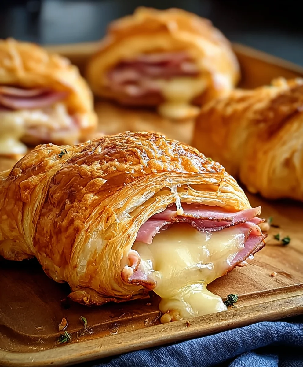 Beef Beef Ham Cheese Croissants Baked Delicious Recipe