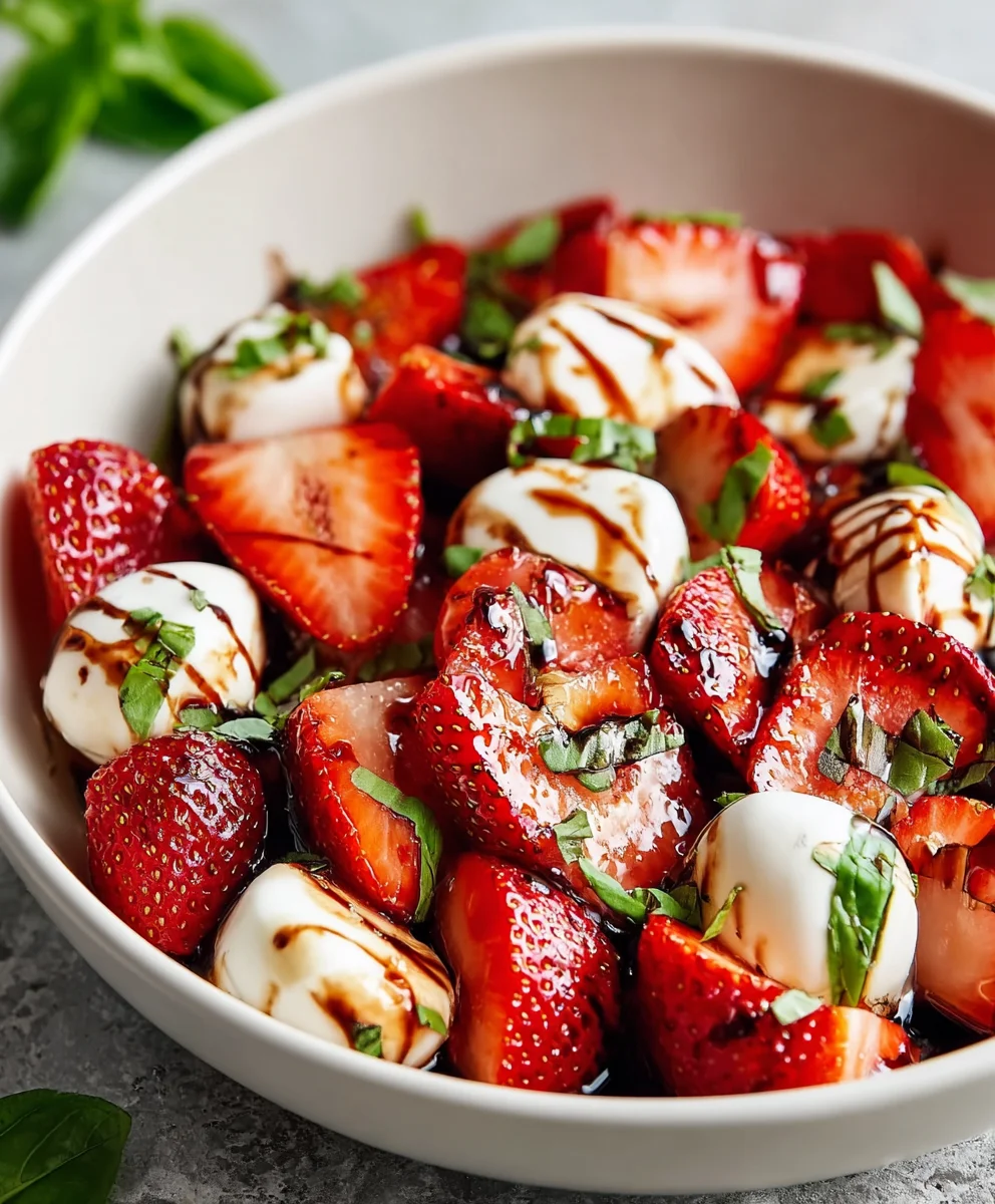 Balsamic Strawberry Caprese Salad - Fresh Classic Twist